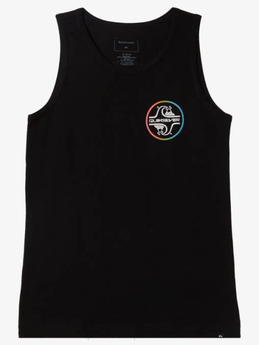 negro camiseta de tanque de burbujas de 8-16 núcleos D6T4D2228 Niños Quiksilver