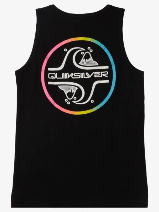 negro camiseta de tanque de burbujas de 8-16 núcleos D6T4D2228 Niños Quiksilver