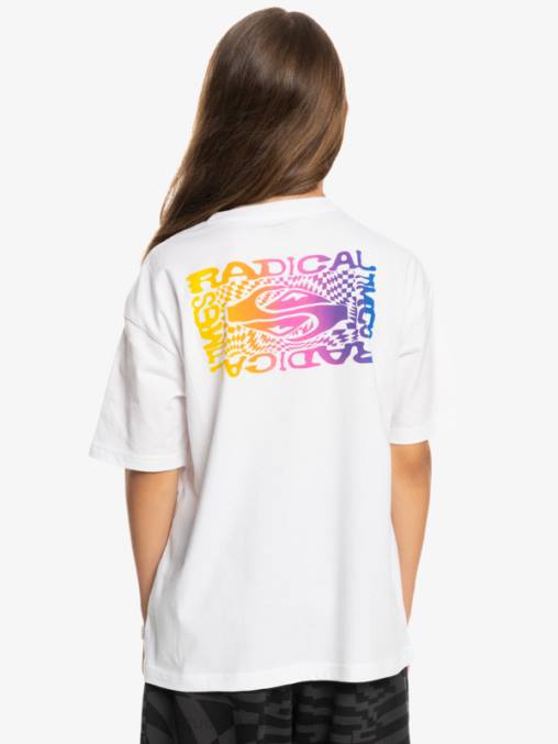 blanco camiseta bandera radical 8-16 D6T4D1967 Niños Quiksilver