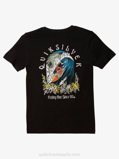 negro 8-16 la camiseta del barril original D6T4D1940 Niños Quiksilver