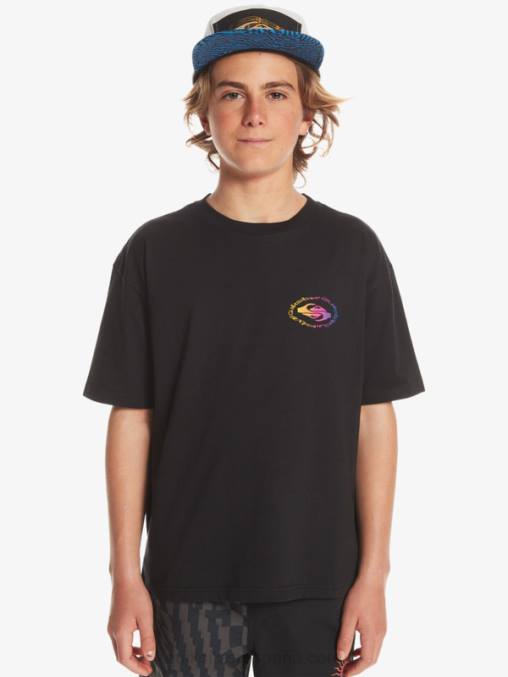 negro camiseta bandera radical 8-16 D6T4D1966 Niños Quiksilver