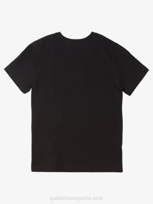 negro camiseta con logo 8-16 comp D6T4D1961 Niños Quiksilver