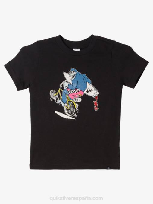 negro camiseta de 2-7 ruedas D6T4D1972 Niños Quiksilver