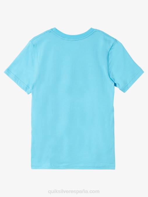 río azul camiseta con logo 8-16 comp D6T4D1962 Niños Quiksilver