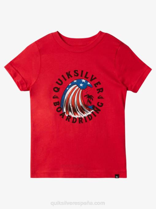 rojo de alto riesgo 2-7 casa de la camiseta de la ola D6T4D1930 Niños Quiksilver