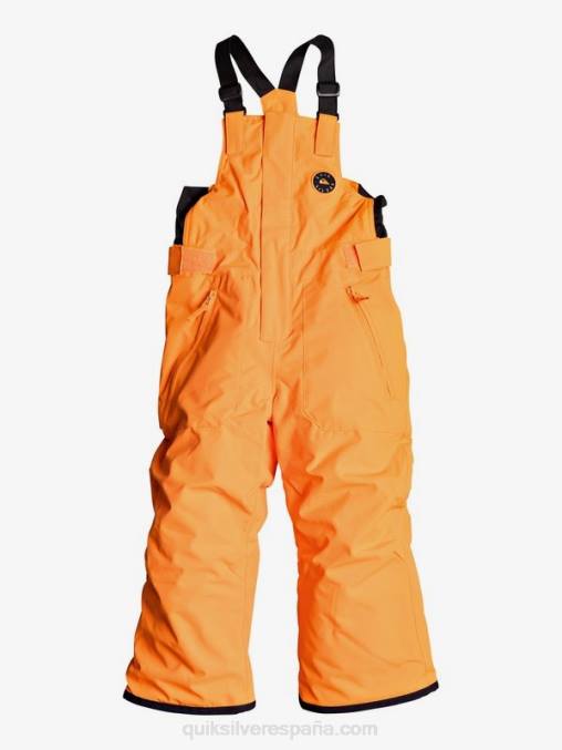 naranja impactante 2-7 pantalones de nieve naranjas con aislamiento boogie D6T4D2295 Niños Quiksilver