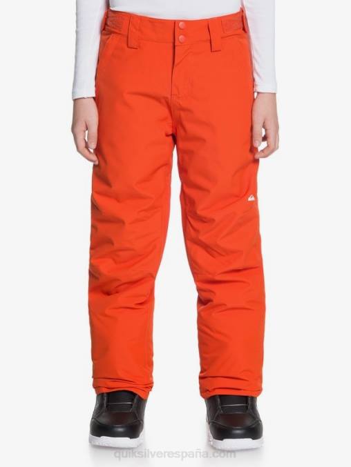 puré de calabaza 8-16 pantalones de nieve naranja con aislamiento estate 8-16 D6T4D2291 Niños Quiksilver