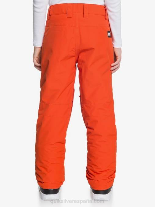 puré de calabaza 8-16 pantalones de nieve naranja con aislamiento estate 8-16 D6T4D2291 Niños Quiksilver