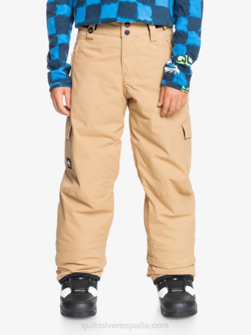 tanino 8-16 pantalones de nieve caqui con aislamiento de Porter D6T4D2260 Niños Quiksilver