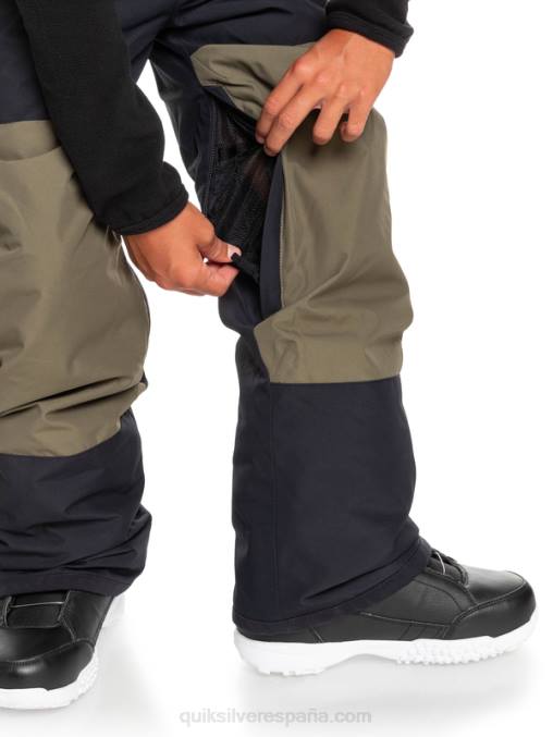 verdadero negro 8-16 mash up pantalones con peto de nieve aislados D6T4D2318 Niños Quiksilver