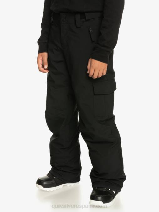 verdadero negro 8-16 pantalones de nieve negros con aislamiento Porter D6T4D2258 Niños Quiksilver