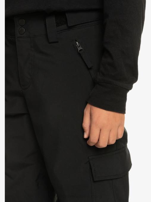 verdadero negro 8-16 pantalones de nieve negros con aislamiento Porter D6T4D2258 Niños Quiksilver