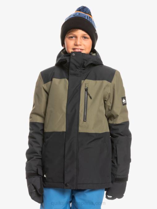 verdadero negro Chaqueta técnica para la nieve 8-16 mission block D6T4D2337 Niños Quiksilver