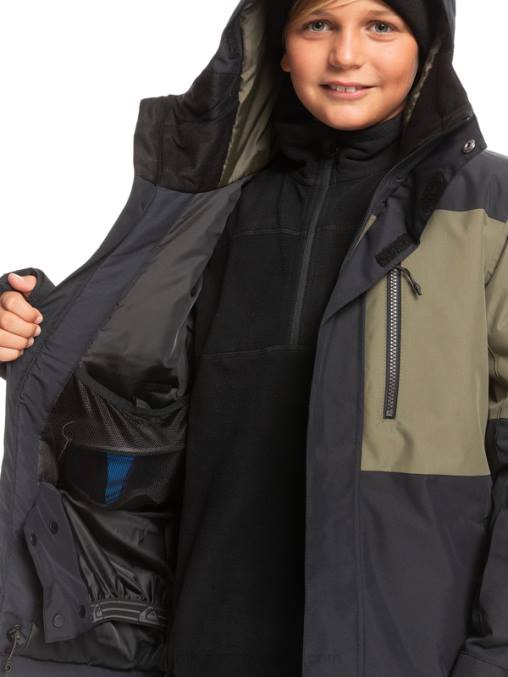 verdadero negro Chaqueta técnica para la nieve 8-16 mission block D6T4D2337 Niños Quiksilver