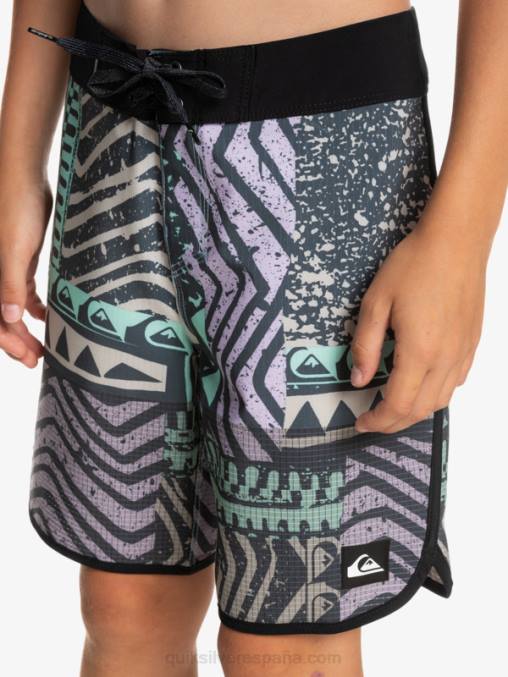 azul marino medianoche 8-16 shorts de baño highlite festoneado 16 D6T4D2147 Niños Quiksilver