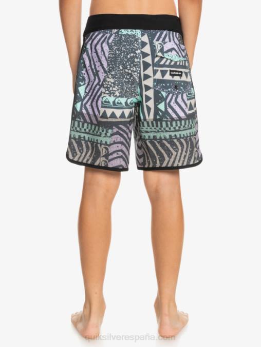 azul marino medianoche 8-16 shorts de baño highlite festoneado 16 D6T4D2147 Niños Quiksilver