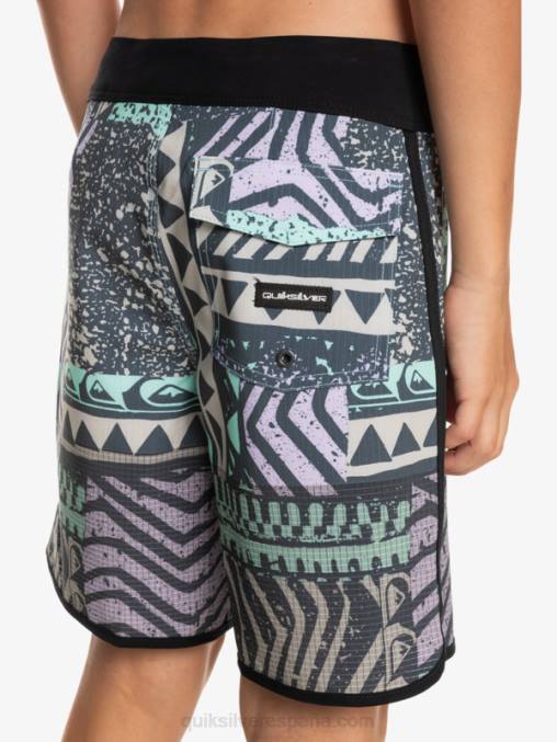 azul marino medianoche 8-16 shorts de baño highlite festoneado 16 D6T4D2147 Niños Quiksilver