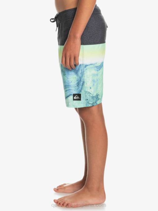 ceniza verde 8-16 panel diario yth 17 bañador D6T4D2274 Niños Quiksilver