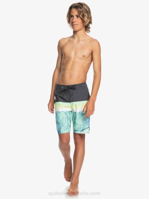 ceniza verde 8-16 panel diario yth 17 bañador D6T4D2274 Niños Quiksilver