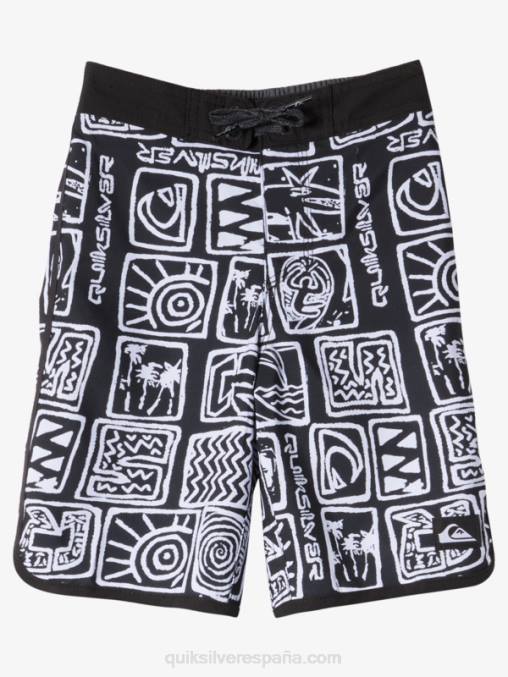 negro 2-7 todos los días festoneado 14 bañadores D6T4D1921 Niños Quiksilver