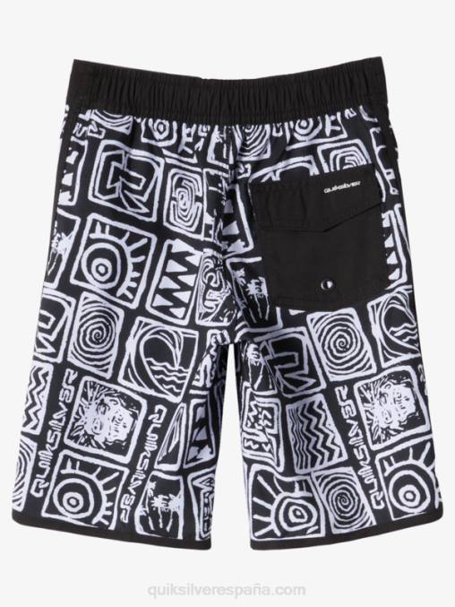 negro 2-7 todos los días festoneado 14 bañadores D6T4D1921 Niños Quiksilver