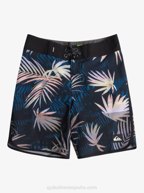 negro 8-16 shorts de baño highlite festoneado 16 D6T4D2146 Niños Quiksilver