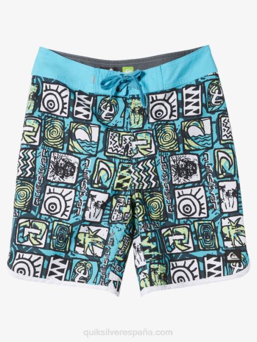 río azul 8-16 todos los días festoneado 17 bañadores D6T4D1901 Niños Quiksilver