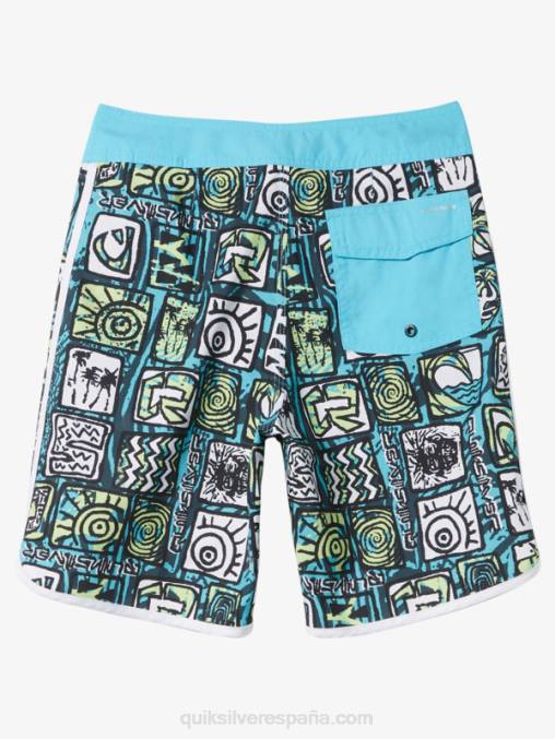 río azul 8-16 todos los días festoneado 17 bañadores D6T4D1901 Niños Quiksilver