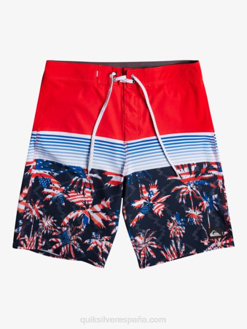 rojo de alto riesgo 8-16 panel diario yth 17 bañador D6T4D2276 Niños Quiksilver
