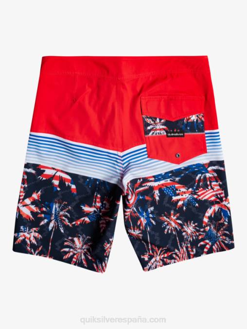 rojo de alto riesgo 8-16 panel diario yth 17 bañador D6T4D2276 Niños Quiksilver