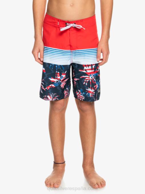 rojo de alto riesgo 8-16 panel diario yth 17 bañador D6T4D2276 Niños Quiksilver