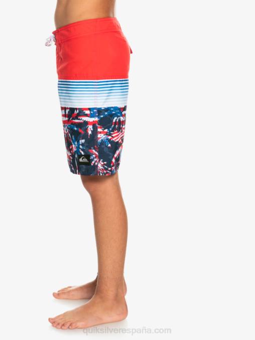 rojo de alto riesgo 8-16 panel diario yth 17 bañador D6T4D2276 Niños Quiksilver