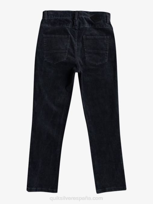 negro 8-16 pantalones de pana cónicos kracker D6T4D2330 Niños Quiksilver