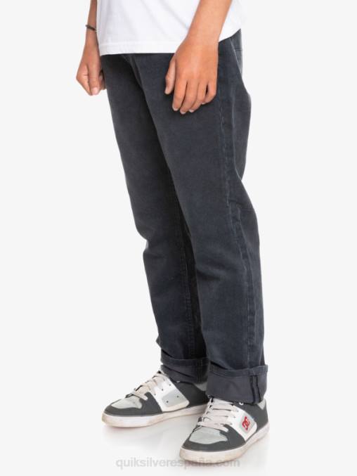 negro 8-16 pantalones de pana cónicos kracker D6T4D2330 Niños Quiksilver