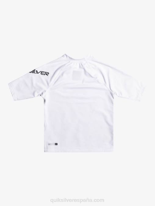 blanco 2-7 all time manga corta upf 50 rashguard D6T4D2126 Niños Quiksilver