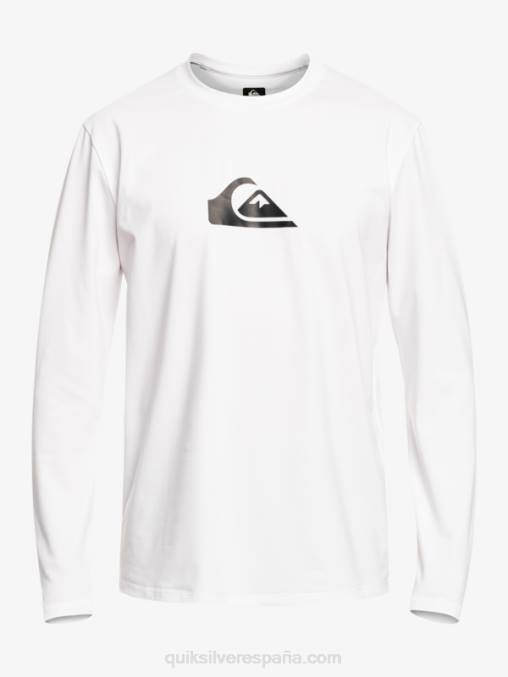 blanco 8-16 camiseta de surf de manga larga para niños con racha sólida de manga larga para niños D6T4D2118 Niños Quiksilver