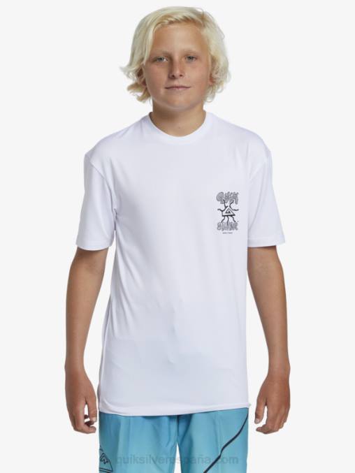 blanco Camiseta de surf de manga corta 8-16 mix session upf 50 D6T4D2017 Niños Quiksilver