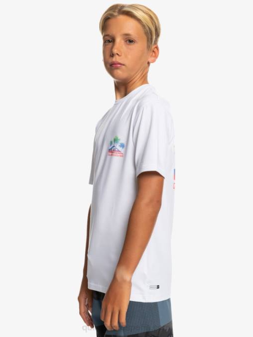 blanco Camiseta de surf de manga corta 8-16 mix session upf 50 D6T4D2017 Niños Quiksilver