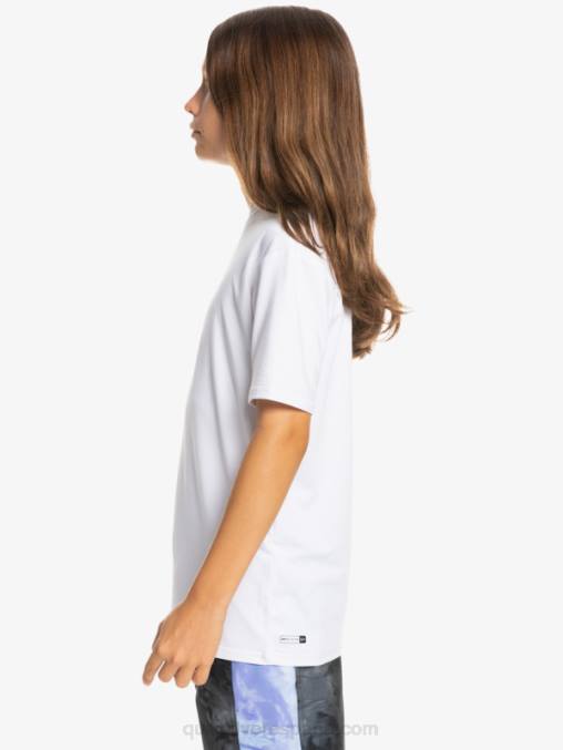 blanco Camiseta surf 8-16 solid stripe manga corta upf 50 D6T4D2132 Niños Quiksilver