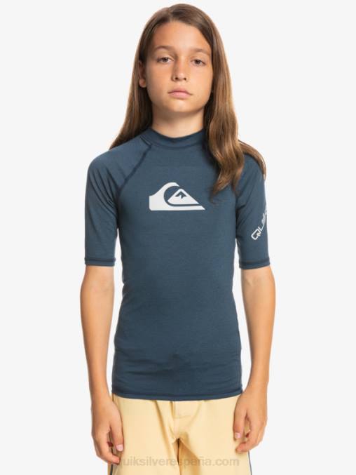 blazer azul marino jaspeado 8-16 all time ss camiseta de surf para jóvenes s/sl D6T4D2061 Niños Quiksilver