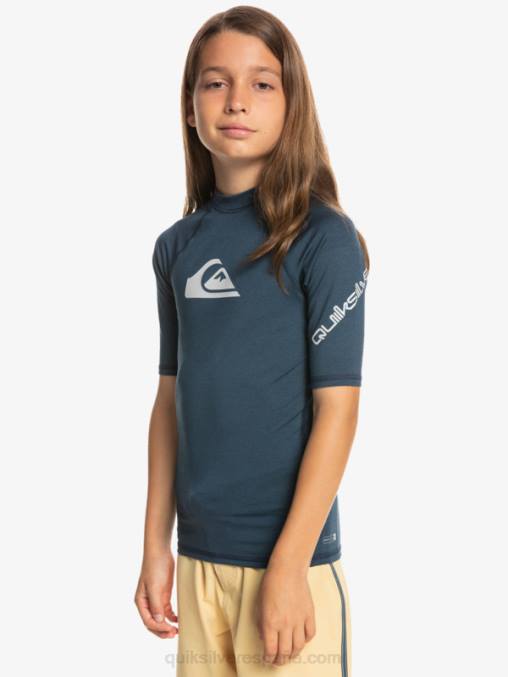 blazer azul marino jaspeado 8-16 all time ss camiseta de surf para jóvenes s/sl D6T4D2061 Niños Quiksilver