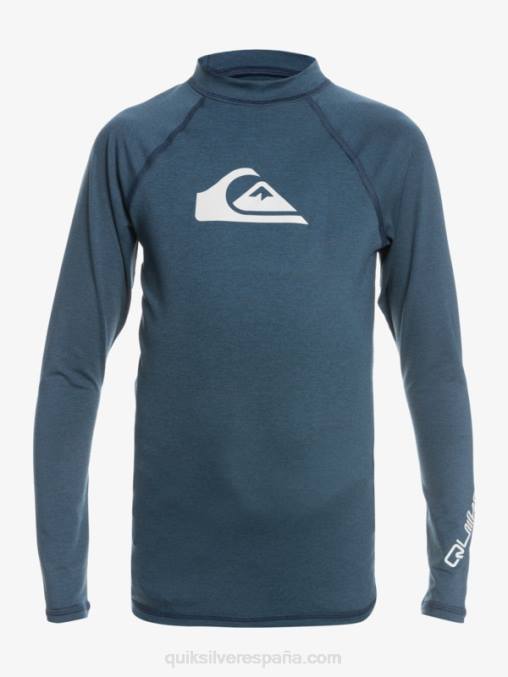 blazer azul marino jaspeado 8-16 todos los tiempos ls camiseta de surf de l/sl para jóvenes D6T4D2099 Niños Quiksilver