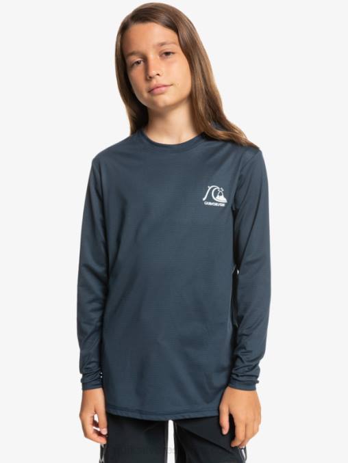 brezo azul marino medianoche 8-16 heritage heather playera de manga larga upf 50 surf D6T4D2200 Niños Quiksilver
