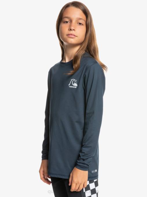 brezo azul marino medianoche 8-16 heritage heather playera de manga larga upf 50 surf D6T4D2200 Niños Quiksilver