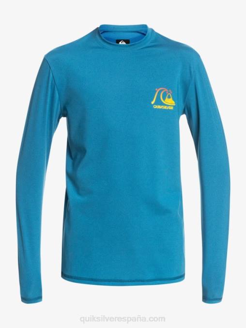 brezo azul vallarta 8-16 heritage heather playera de surf de manga larga upf 50 D6T4D2262 Niños Quiksilver