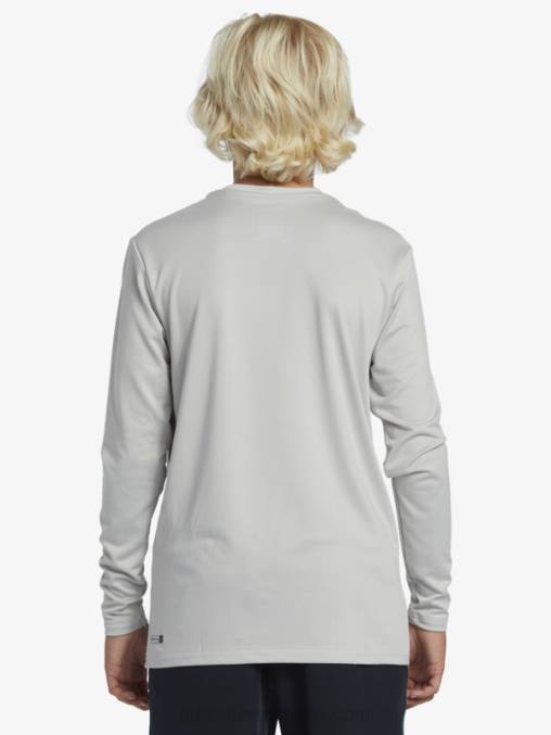 gris violeta 8-16 camiseta de surf de manga larga para niños con racha sólida de manga larga para niños D6T4D2119 Niños Quiksilver
