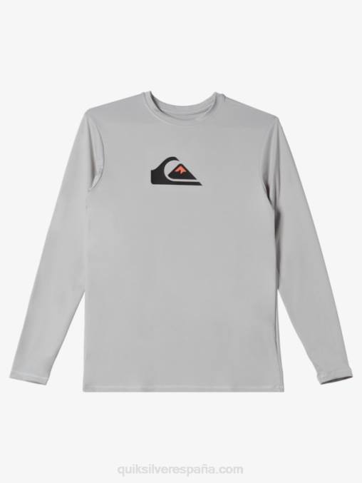 gris violeta 8-16 camiseta de surf de manga larga para niños con racha sólida de manga larga para niños D6T4D2119 Niños Quiksilver