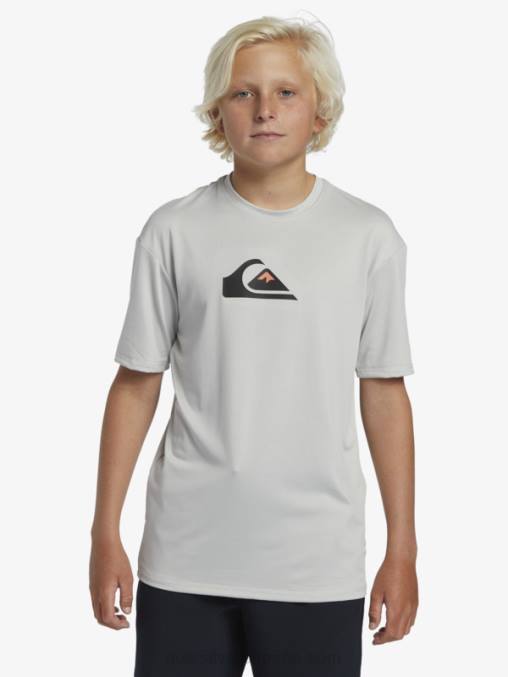gris violeta Camiseta surf 8-16 solid stripe manga corta upf 50 D6T4D2135 Niños Quiksilver