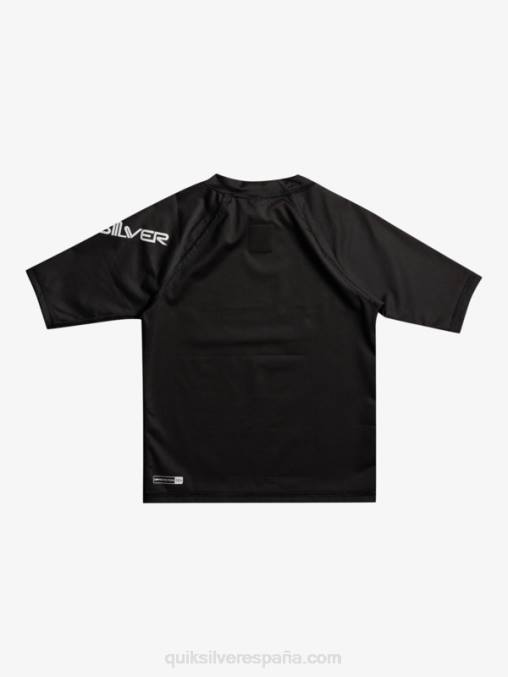 negro 2-7 all time manga corta upf 50 rashguard D6T4D2127 Niños Quiksilver