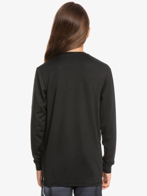 negro 8-16 camiseta de surf de manga larga para niños con racha sólida de manga larga para niños D6T4D2117 Niños Quiksilver